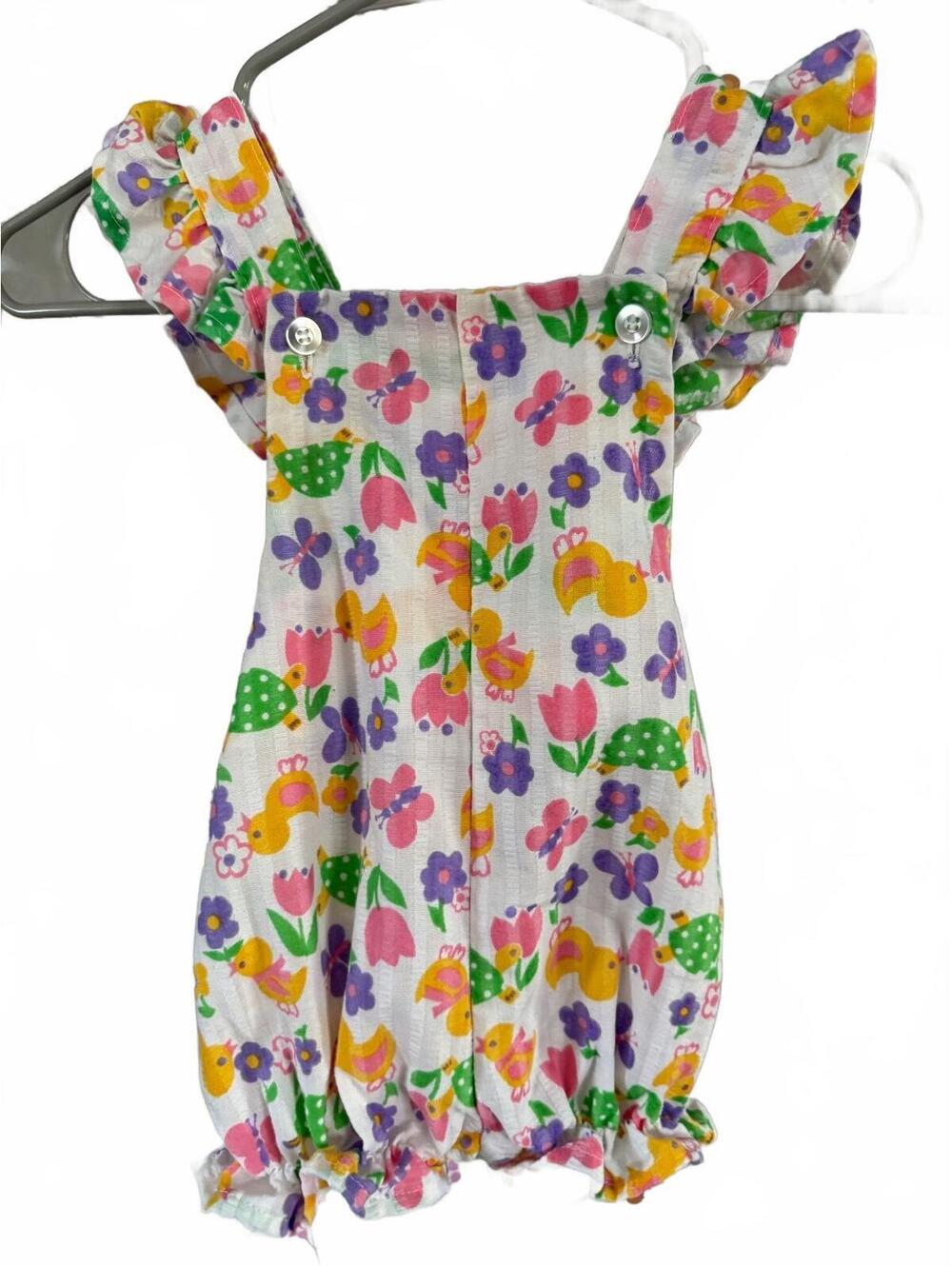 Vintage Healthtex Romper Duck Floral Chicks